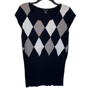 Women Black | Gray Sweater Size 1X